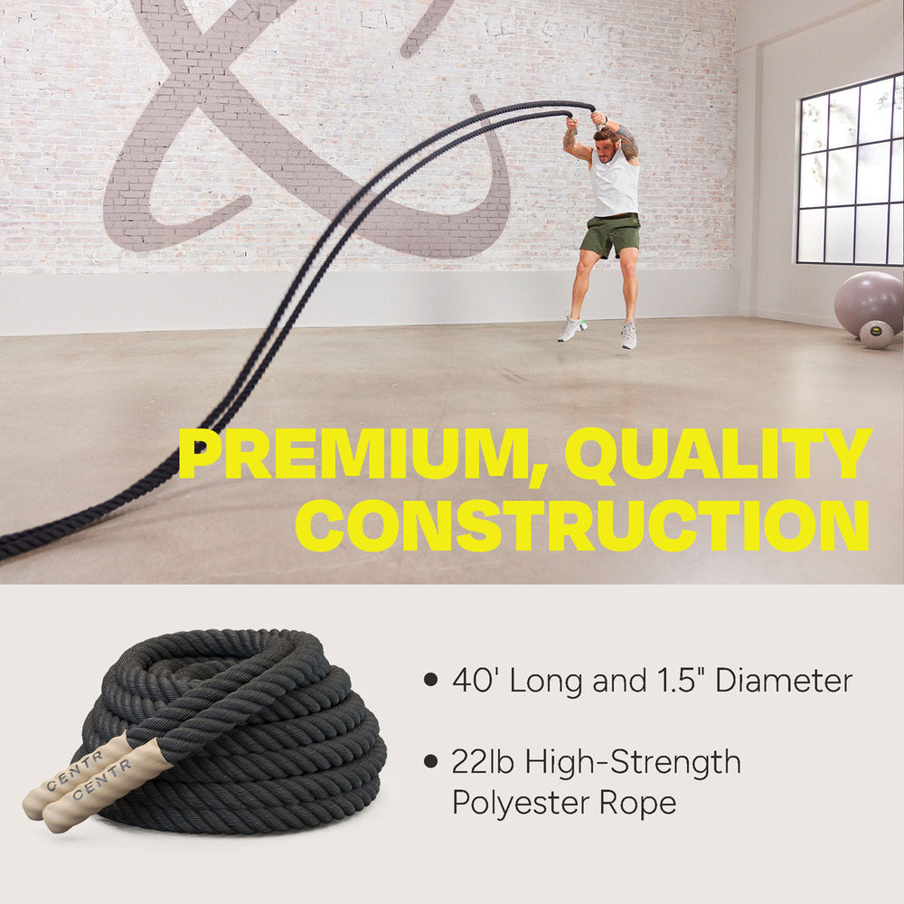 40' Battle Rope For Functional Training - 40 lbs - Centr