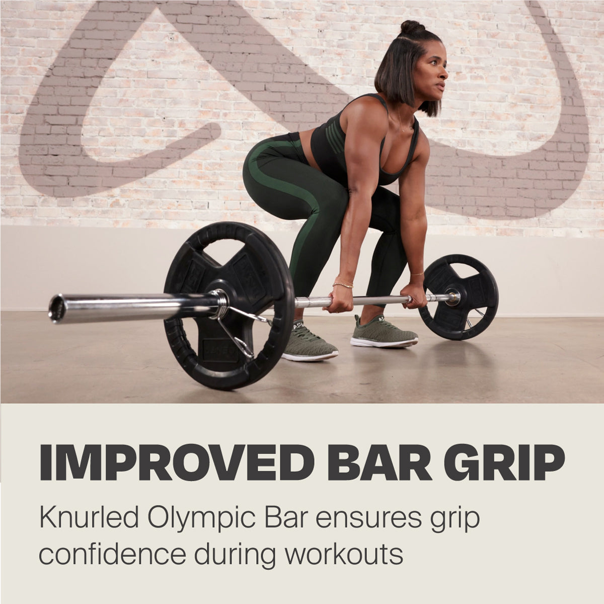 300 lb Olympic Bar with Weights and Barbell Centr