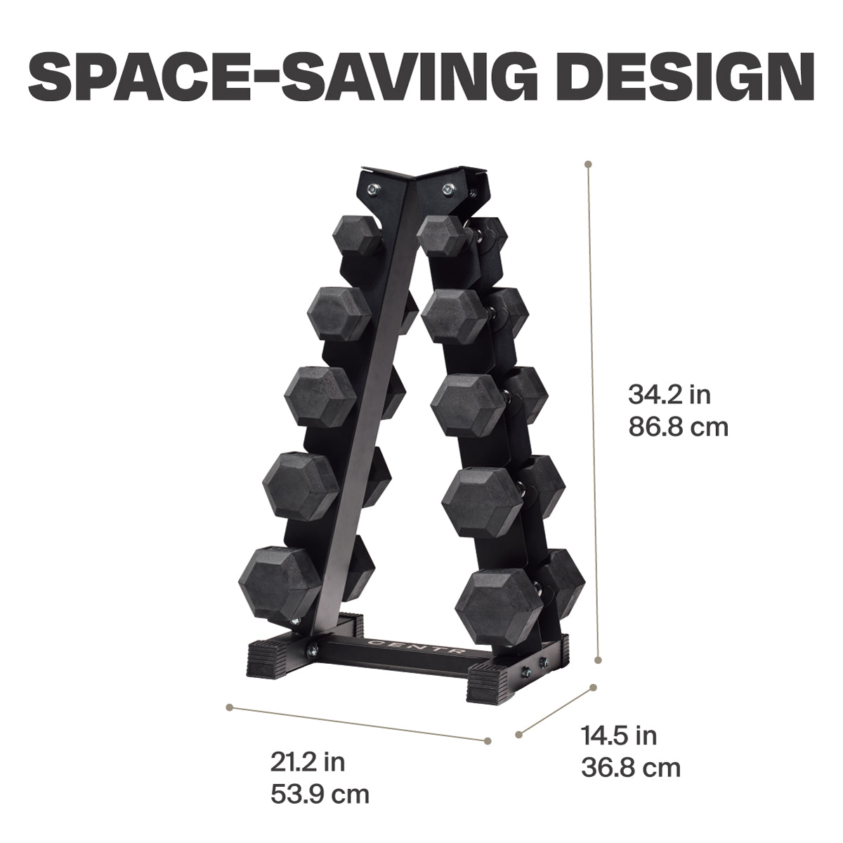 dumbbell weight rack dimensions