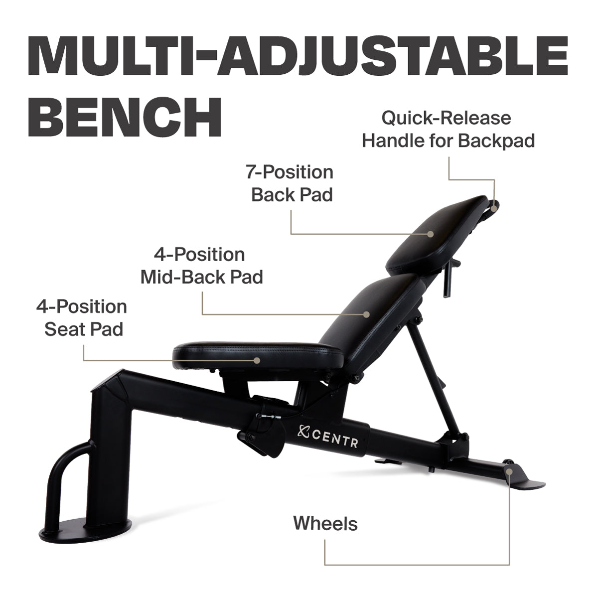 Folding work out discount bench