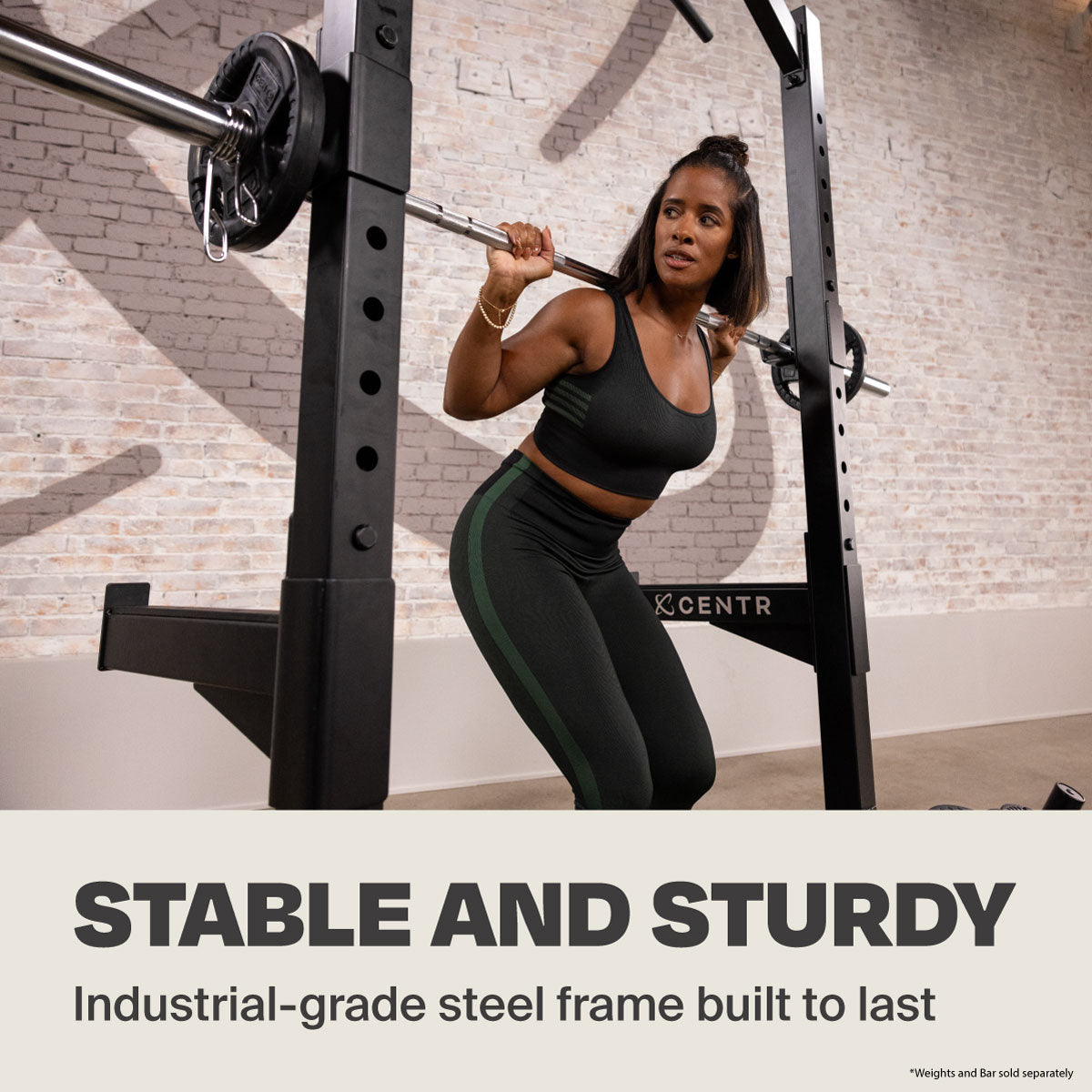 steel frame half rack