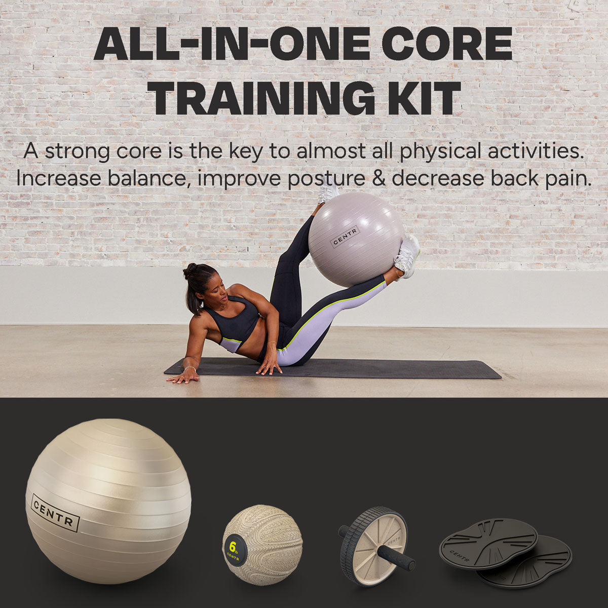 Ab Core Training Kit With Ab Roller Centr